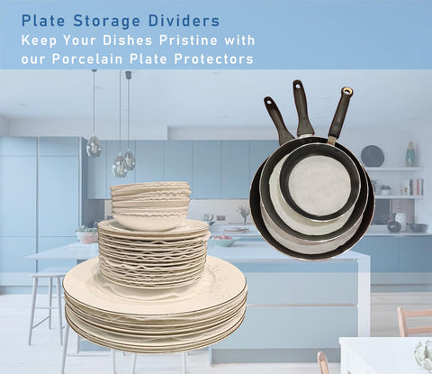 FCSTYODO 6-inch felt dividers guard dessert plates
