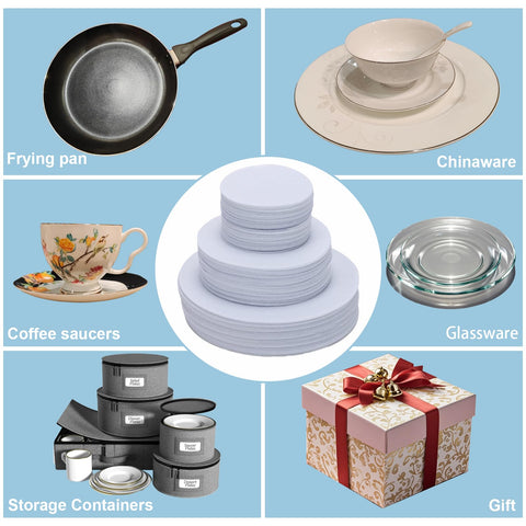 FCSTYODO durable felt dividers protect porcelain during transit