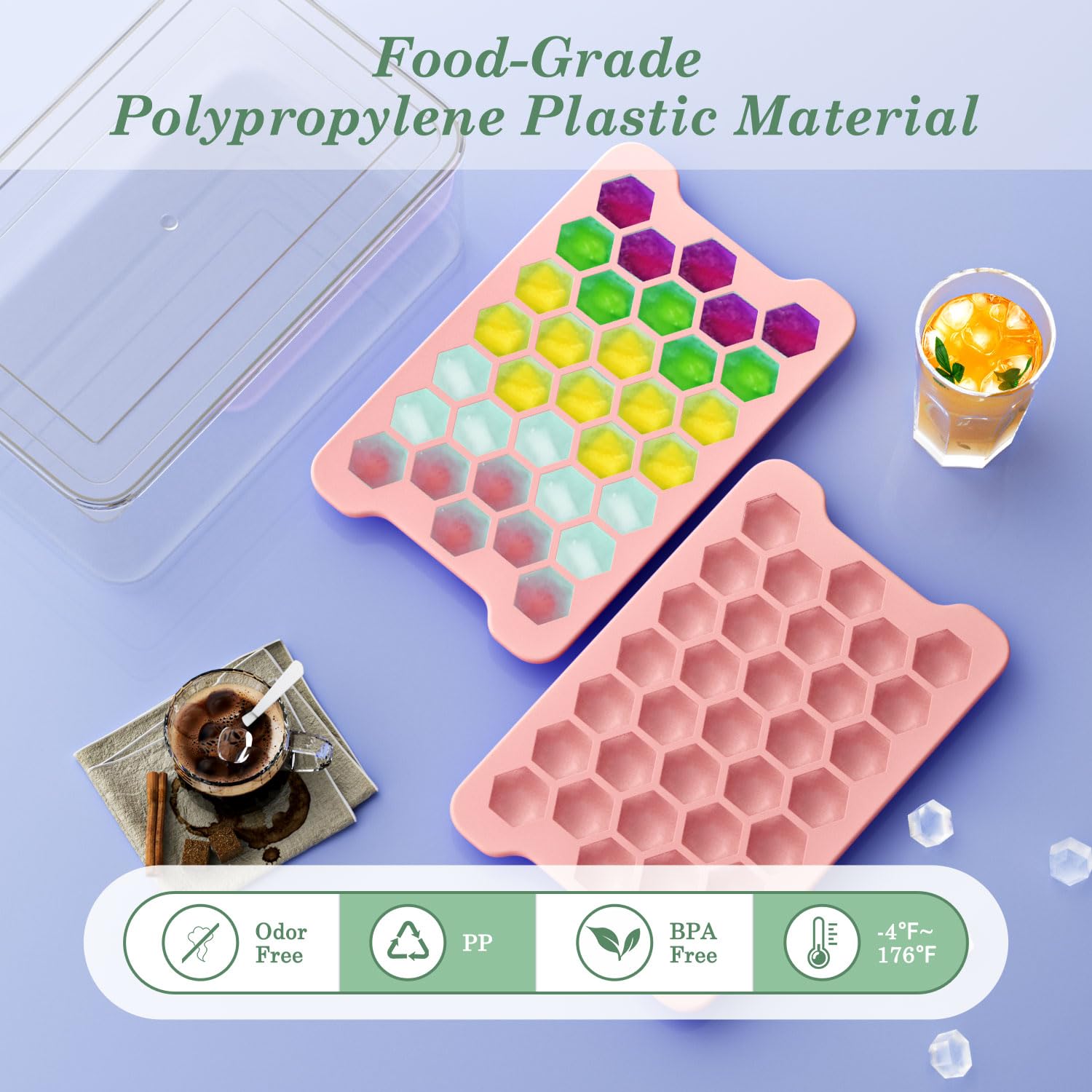 FDDAI freezer stackable tray set saves space while chilling drinks.