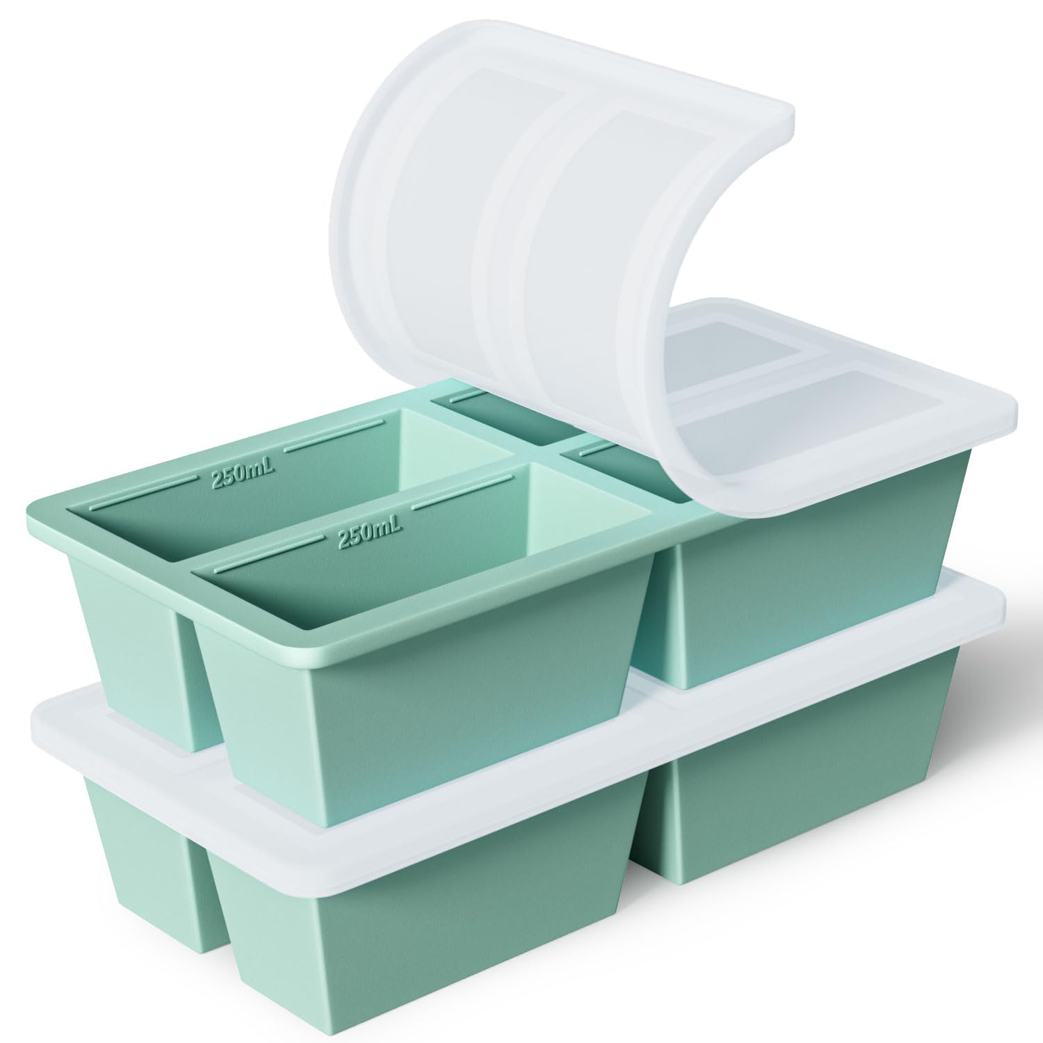 FDDAI silicone freezer tray 125ml cube for easy, precise broth portions.