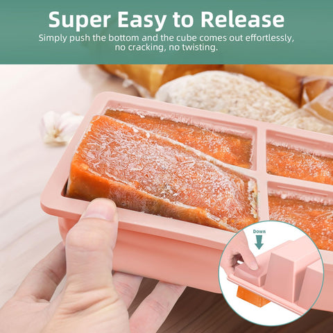FDDAI freezer tray with leak-proof lid keeps portions organized.