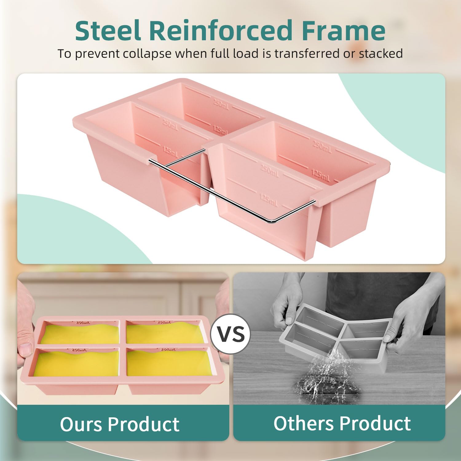 FDDAI freezer tray with sturdy internal frame for stable stacking.