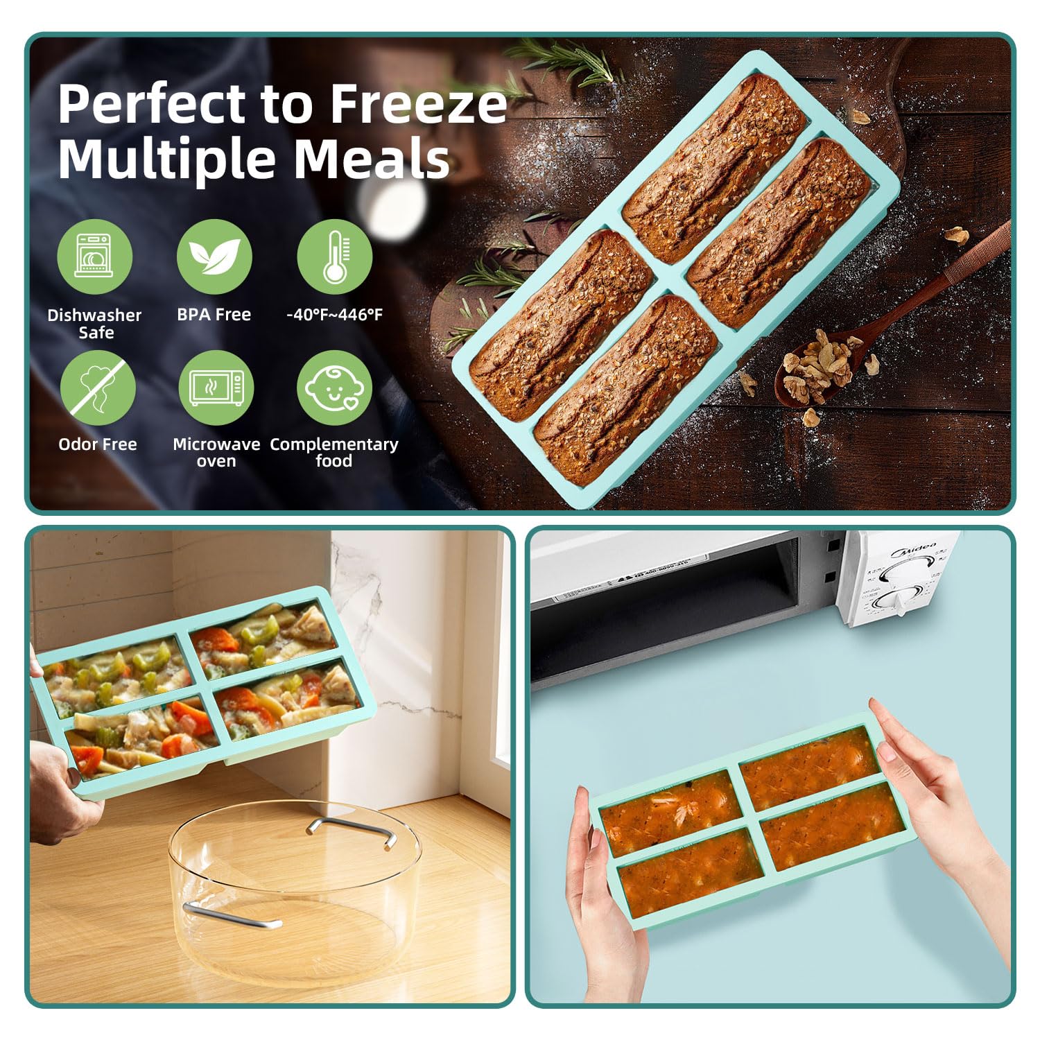 FDDAI freezer tray is dishwasher and oven safe for easy reuse