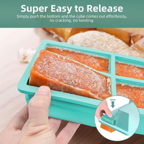 FDDAI freezer tray with lid ensures leak-proof, portion-protected storage