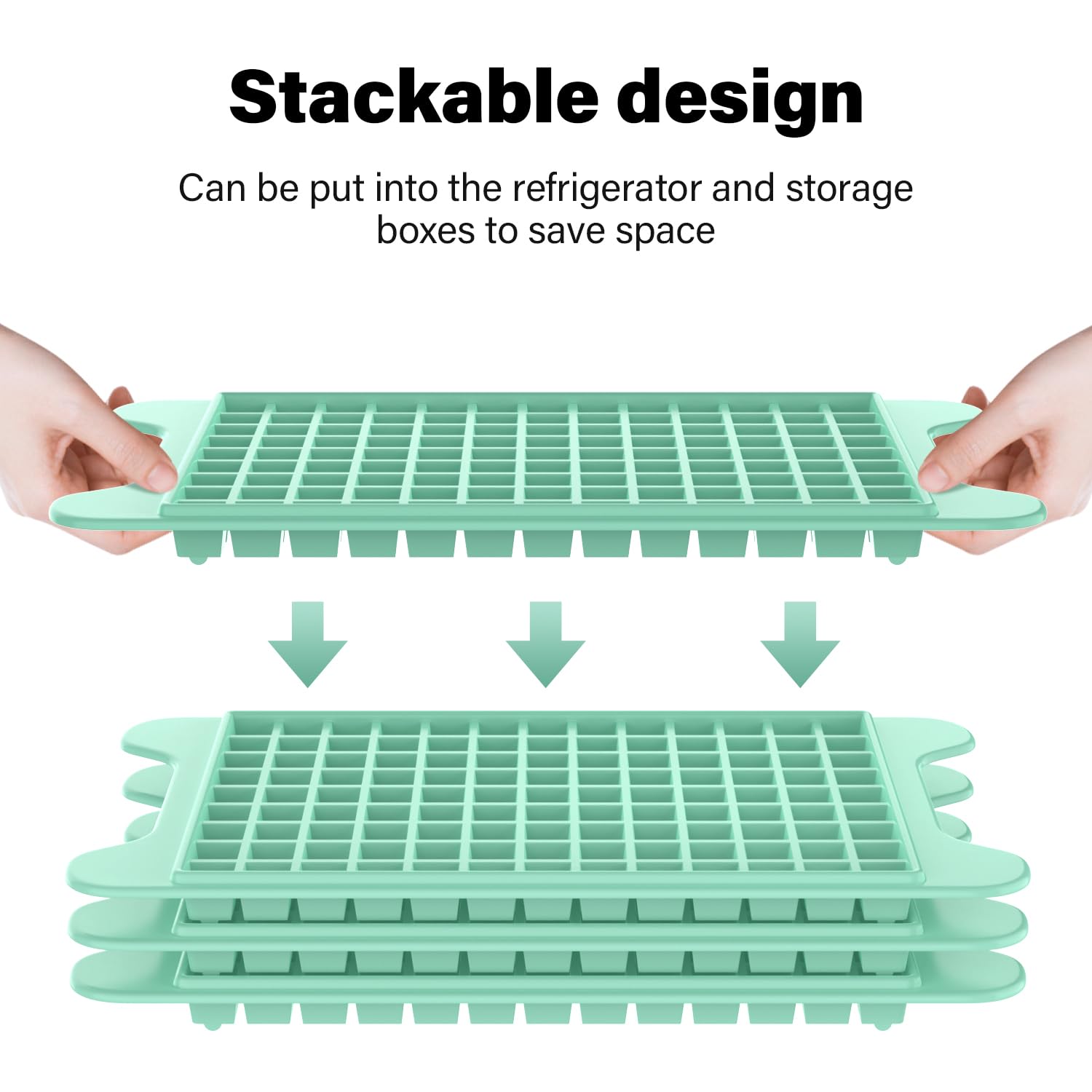 FDDBI easy-release ice tray demonstrates twist to release ice quickly.