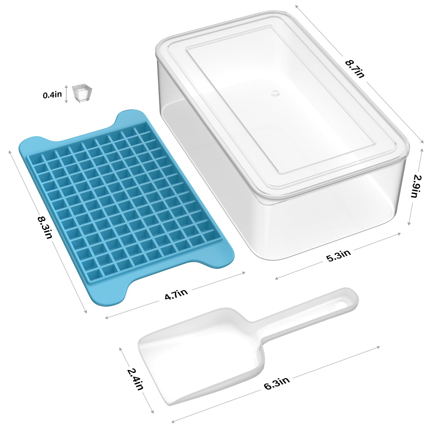 FDDBI freezer bin design showing large ice storage capacity