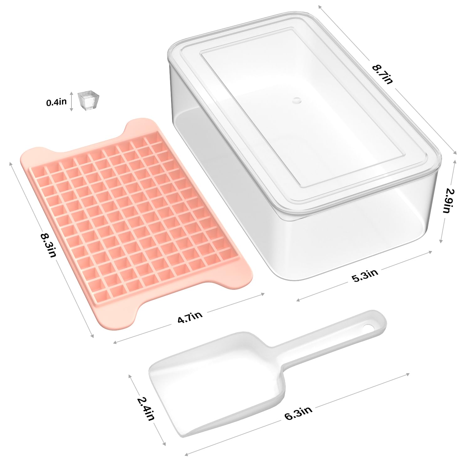 FDDBI freezer ice container doubles as ice holder and storage