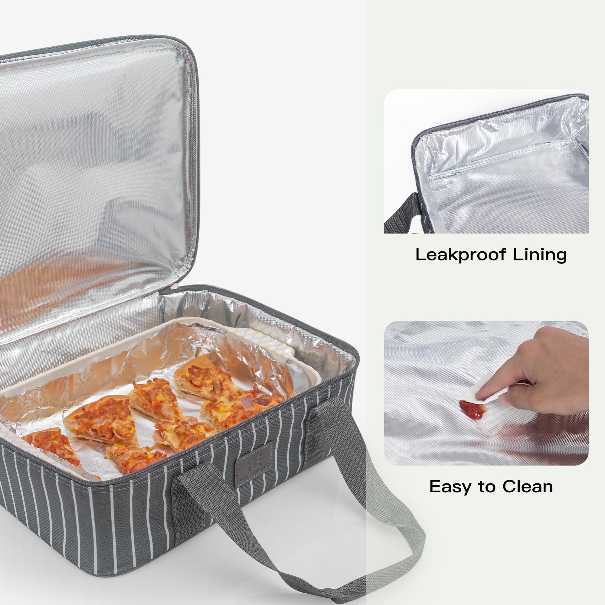 FE Fun Elements padded-handle highlight comfortable carrying during potlucks and picnics.