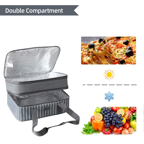 FE FUN ELEMENTS casserole carrier side view showing compact profile and portability