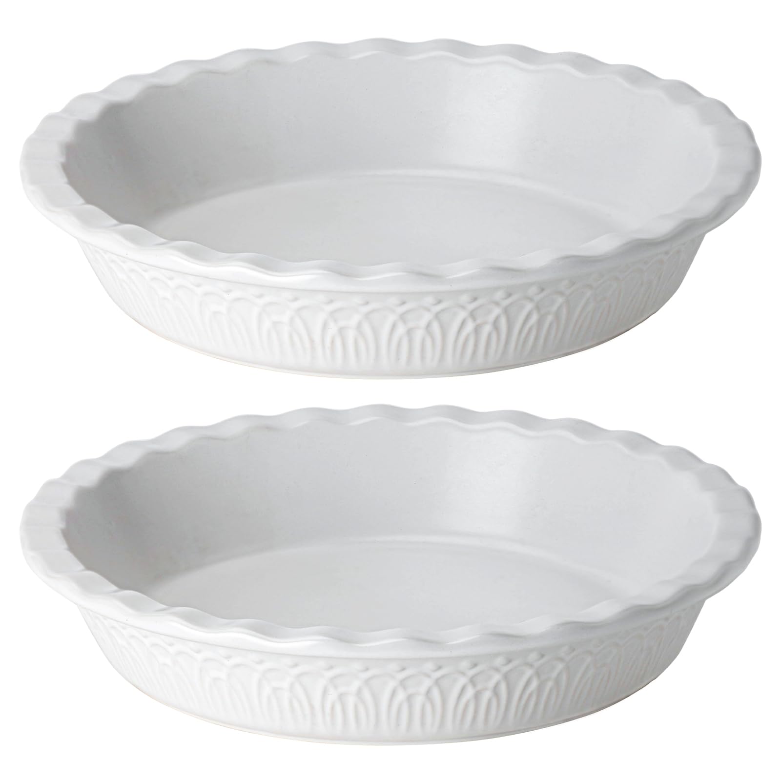 FE FUN ELEMENTS ceramic pie pan with ruffled edge for a crisp crust