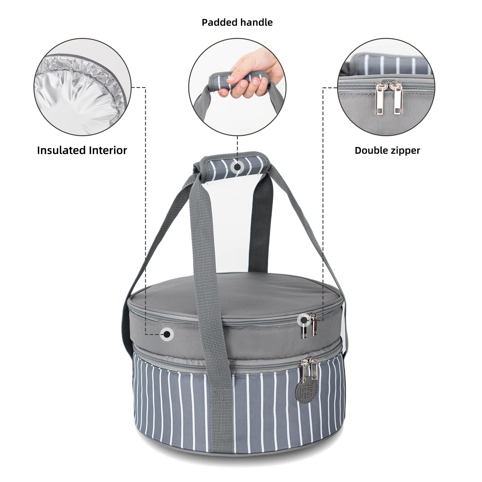 FE FUN ELEMENTS insulated carrier with padded carrying handle for easy transport