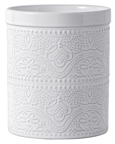 FE FUN ELEMENTS ceramic utensil holder front view shows organized utensils