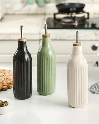 FE FUN ELEMENTS multi-use dispenser for oils, vinegars, and syrups