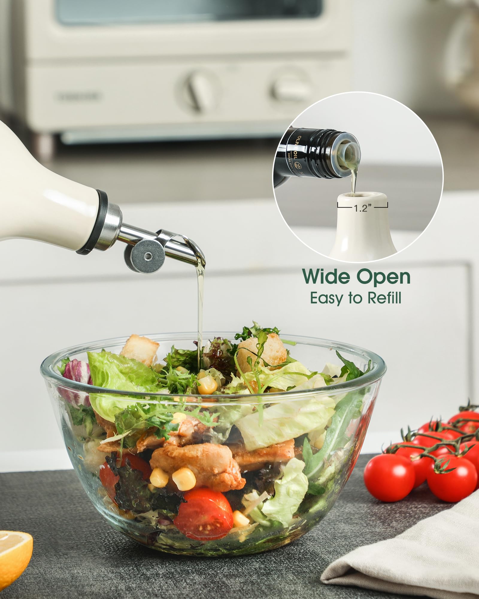 FE FUN ELEMENTS opaque ceramic bottle blocks light to preserve freshness