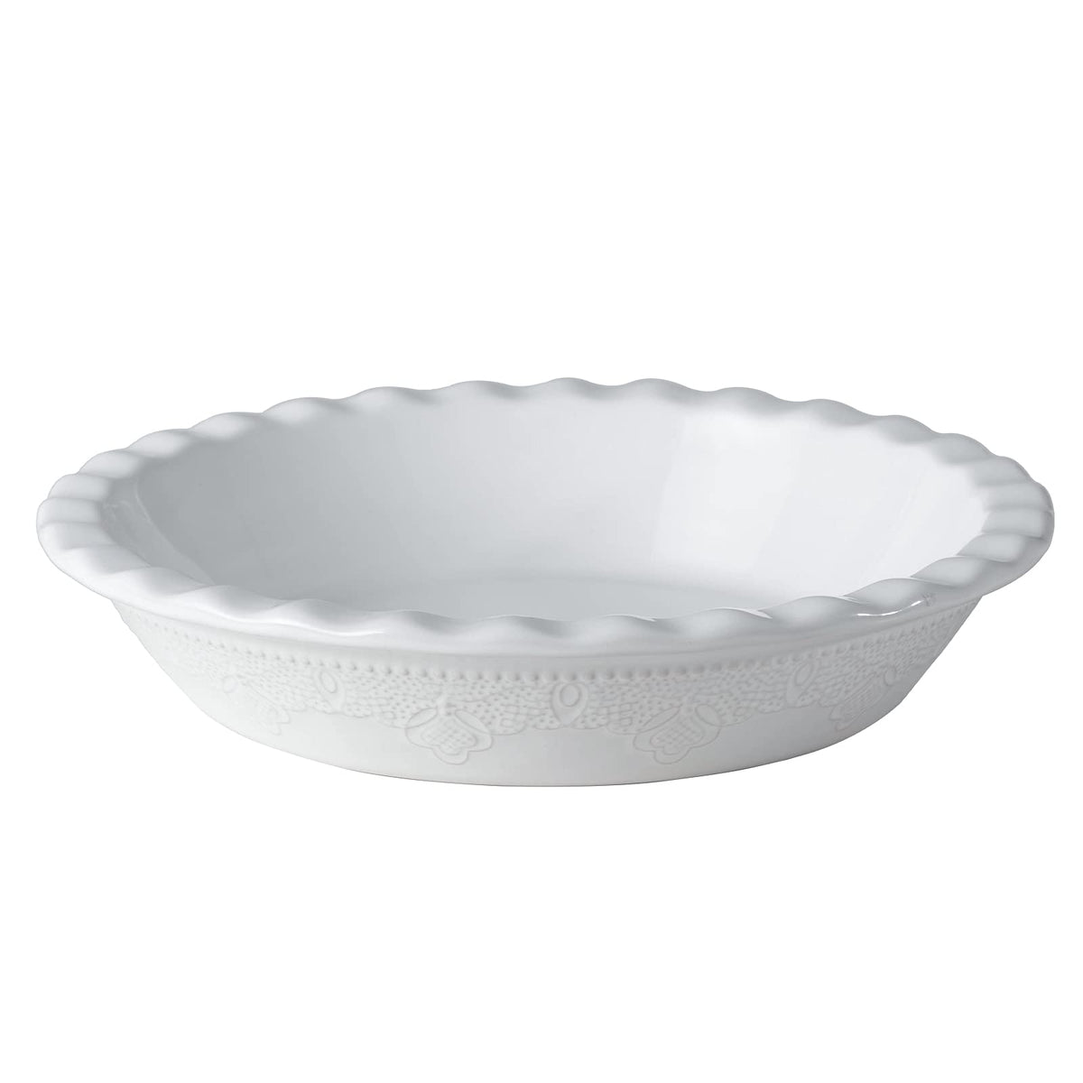FE Fun Elements Pie Pan, 9-inch ceramic dish for even heat distribution