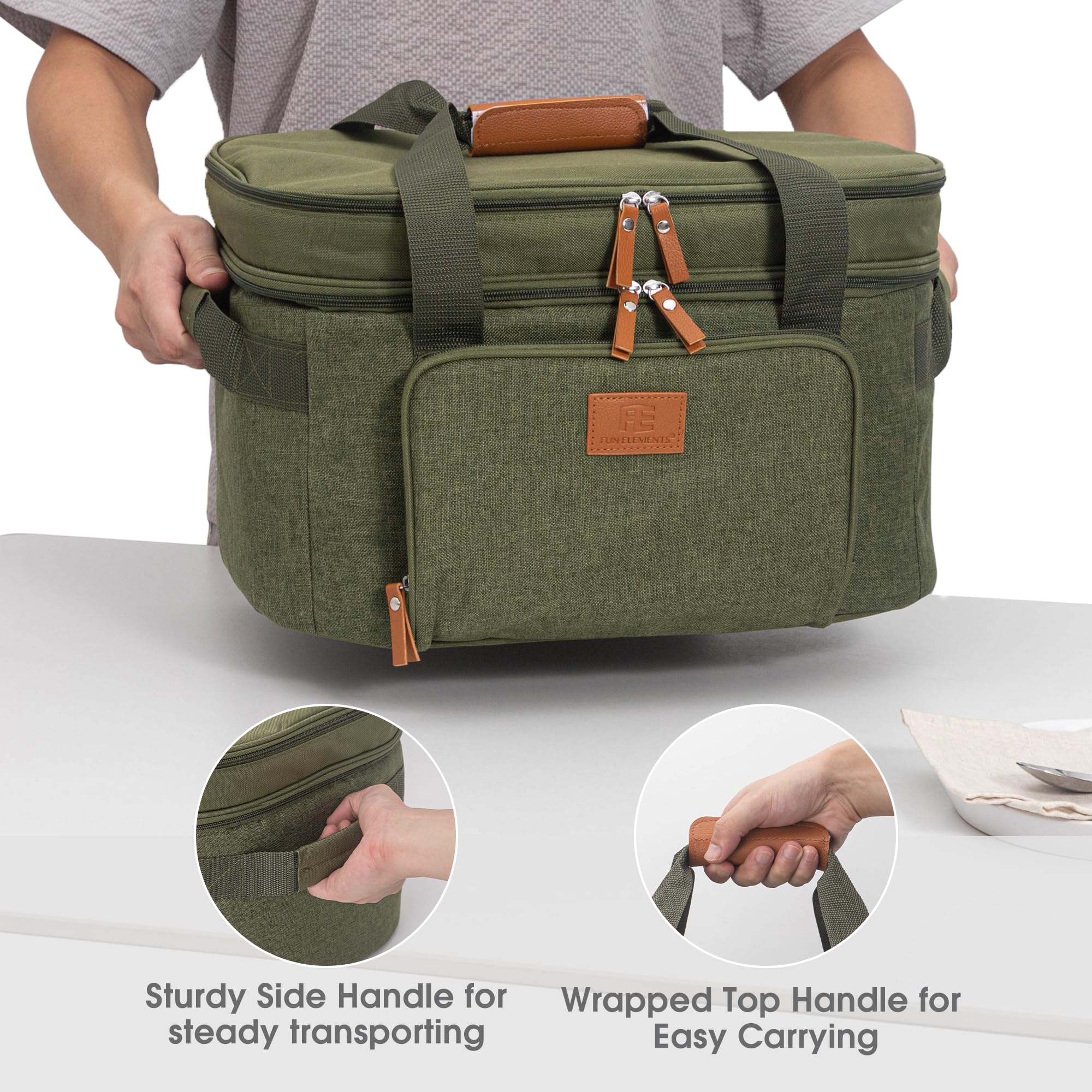FE Fun Elements flip-cover and adjustable straps prevent spills in transit