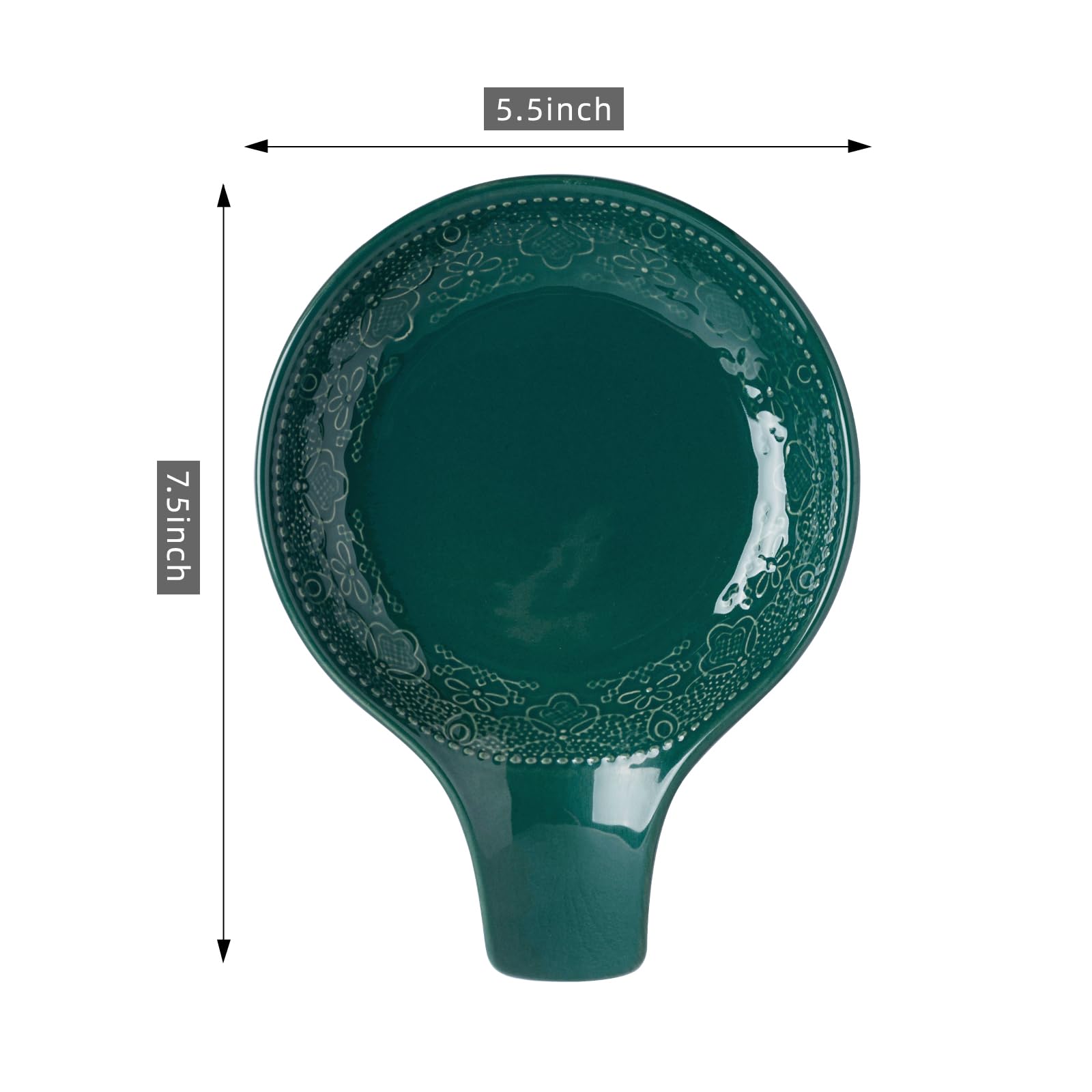 FE FUN ELEMENTS spoon rest 7.8in size resting on counter