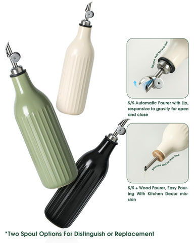 FE FUN ELEMENTS stainless-steel-spout dispenser for clean pours