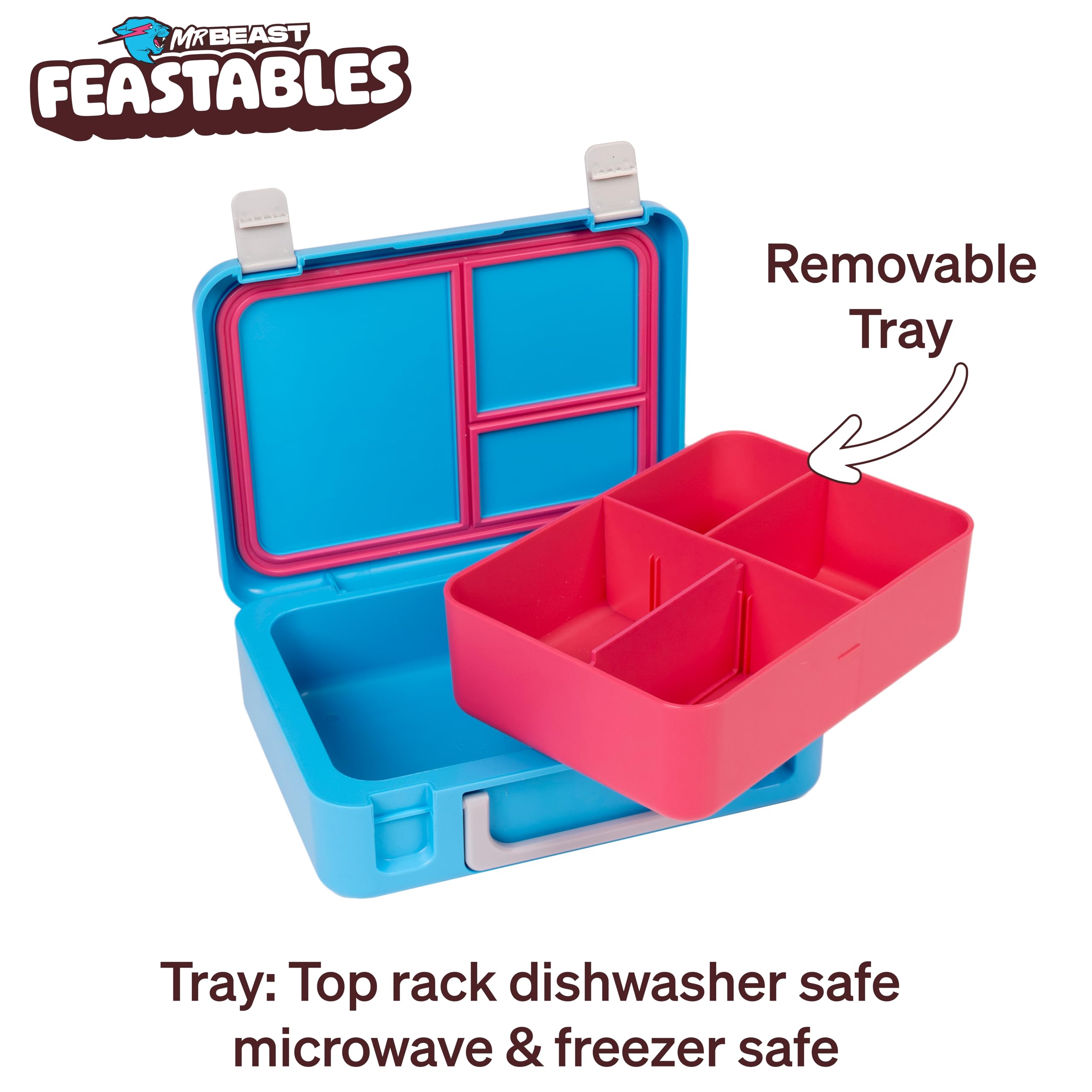 Feastables MrBeast freezer-safe lunchbox for pre-freezing meals and cold packs