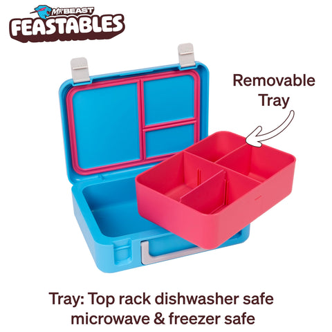 Feastables MrBeast freezer-safe lunchbox for pre-freezing meals and cold packs