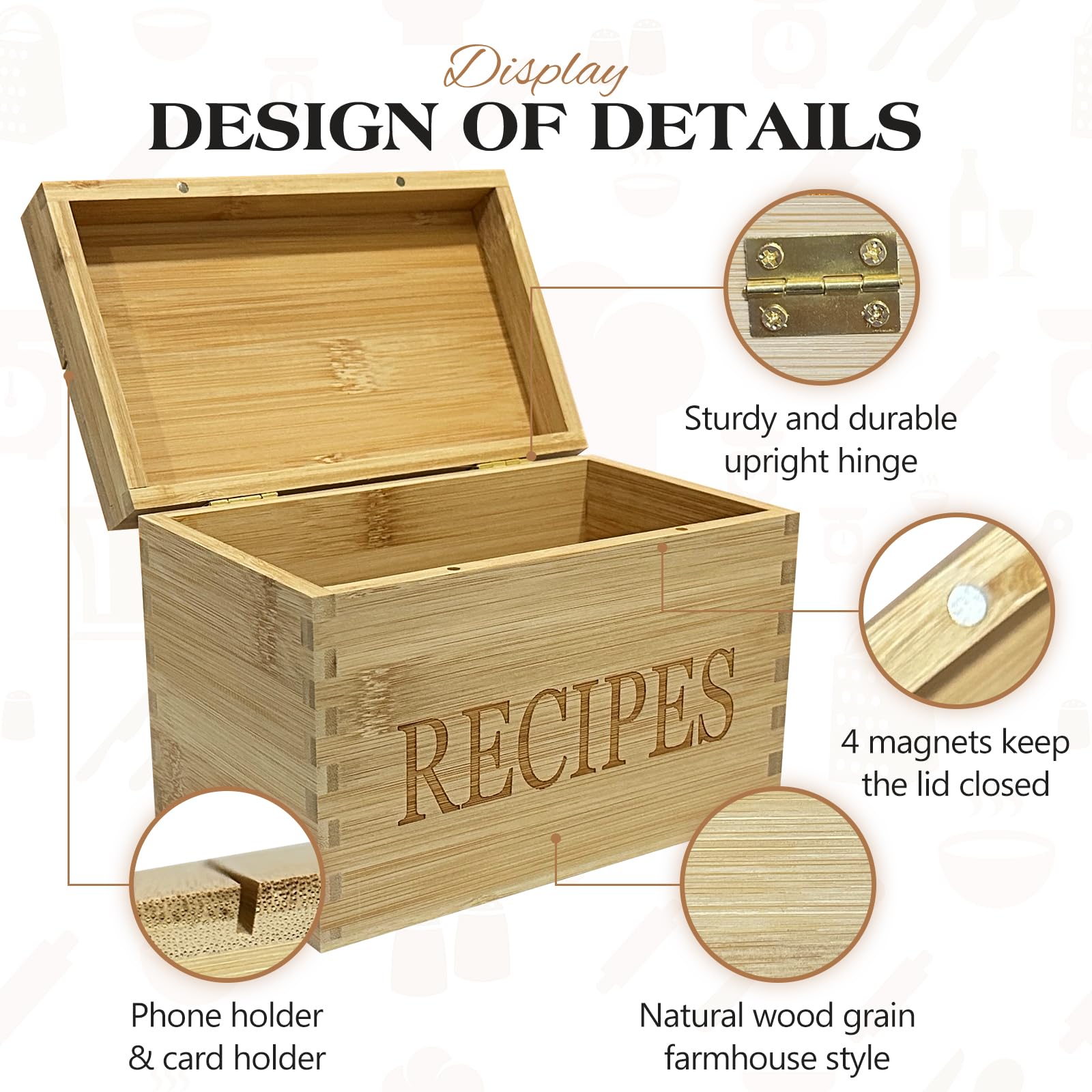 feasteery gift-ready set includes handmade card and display stand