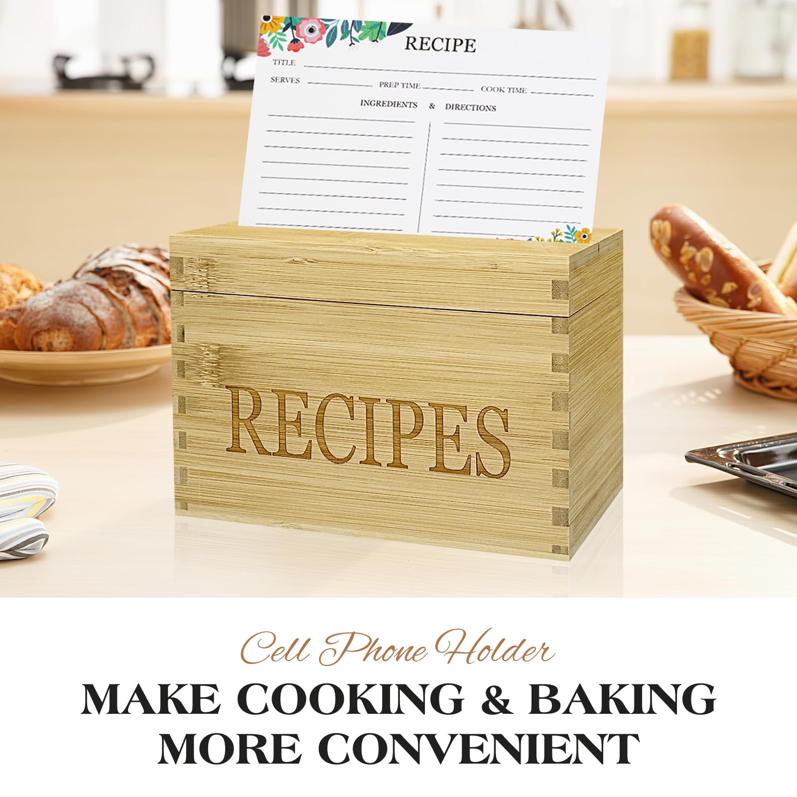 feasteery bamboo box with magnetic closures provides secure, durable storage