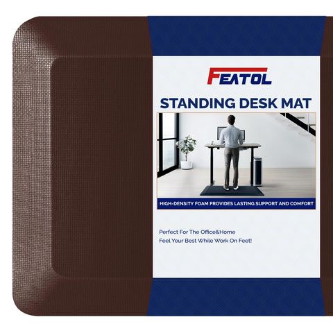 FEATOL anti fatigue mat full product view for comfortable standing at desks