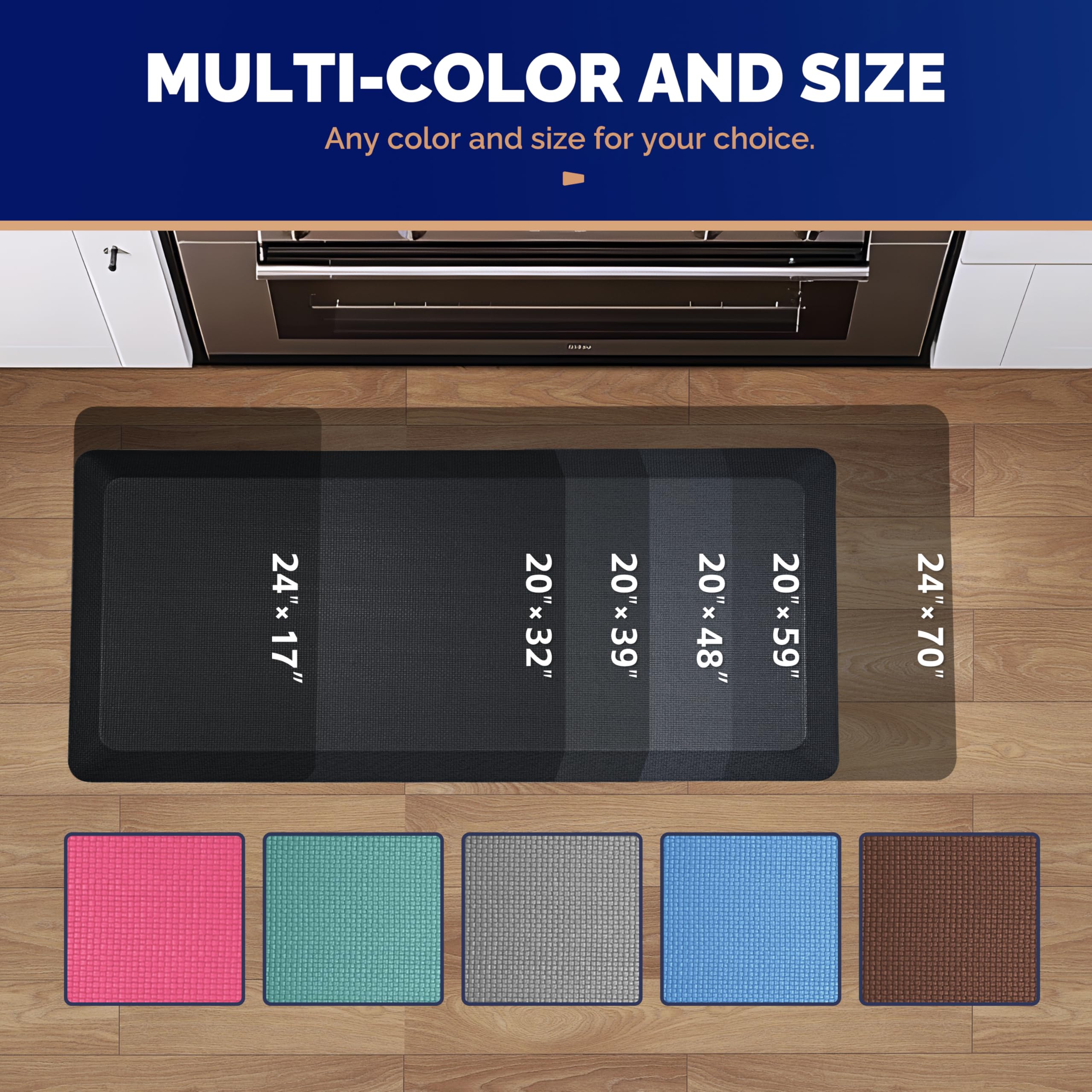 FEATOL standing desk setup shows flat surface and generous 24x70 size