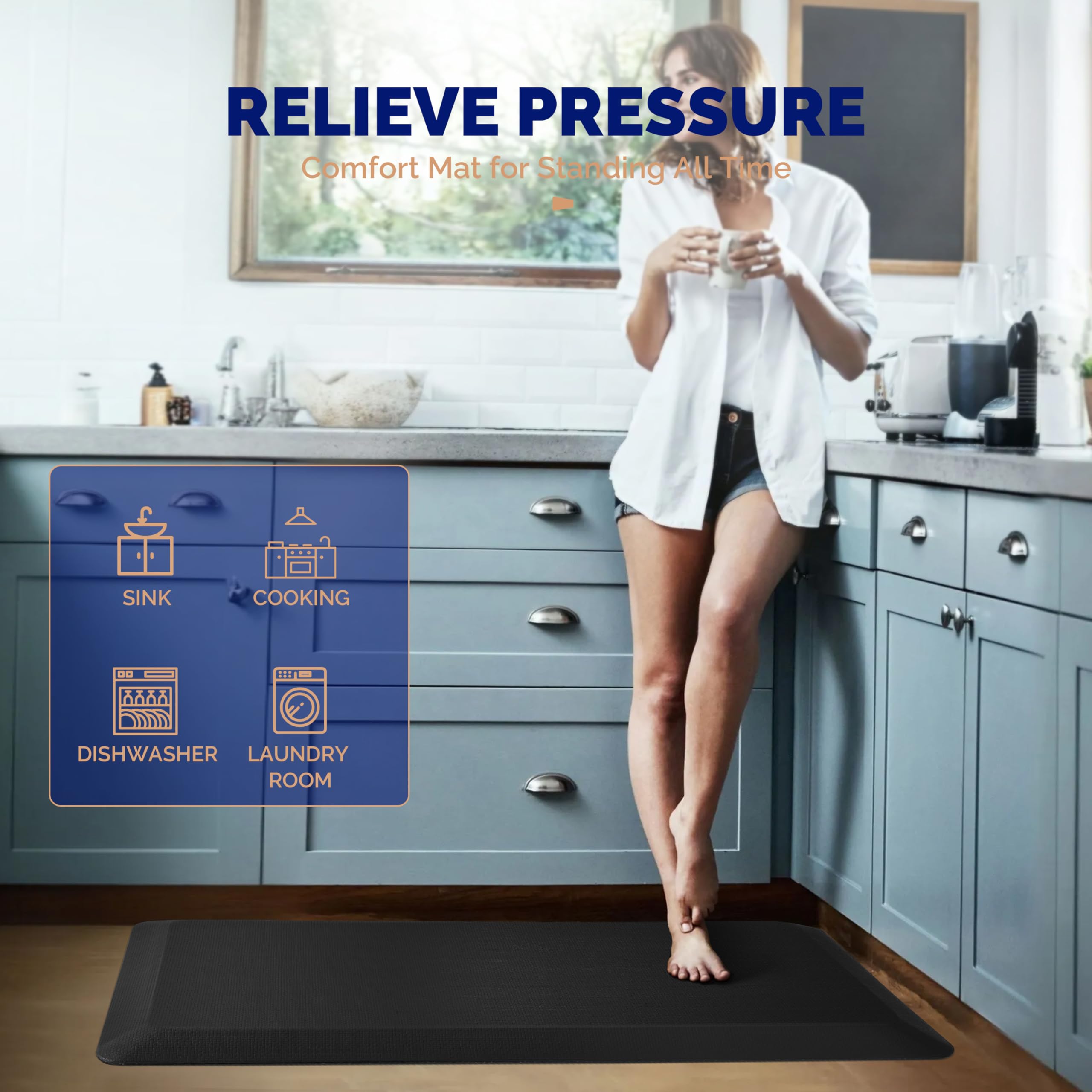 FEATOL PU leather top resists stains and maintains shape over time.