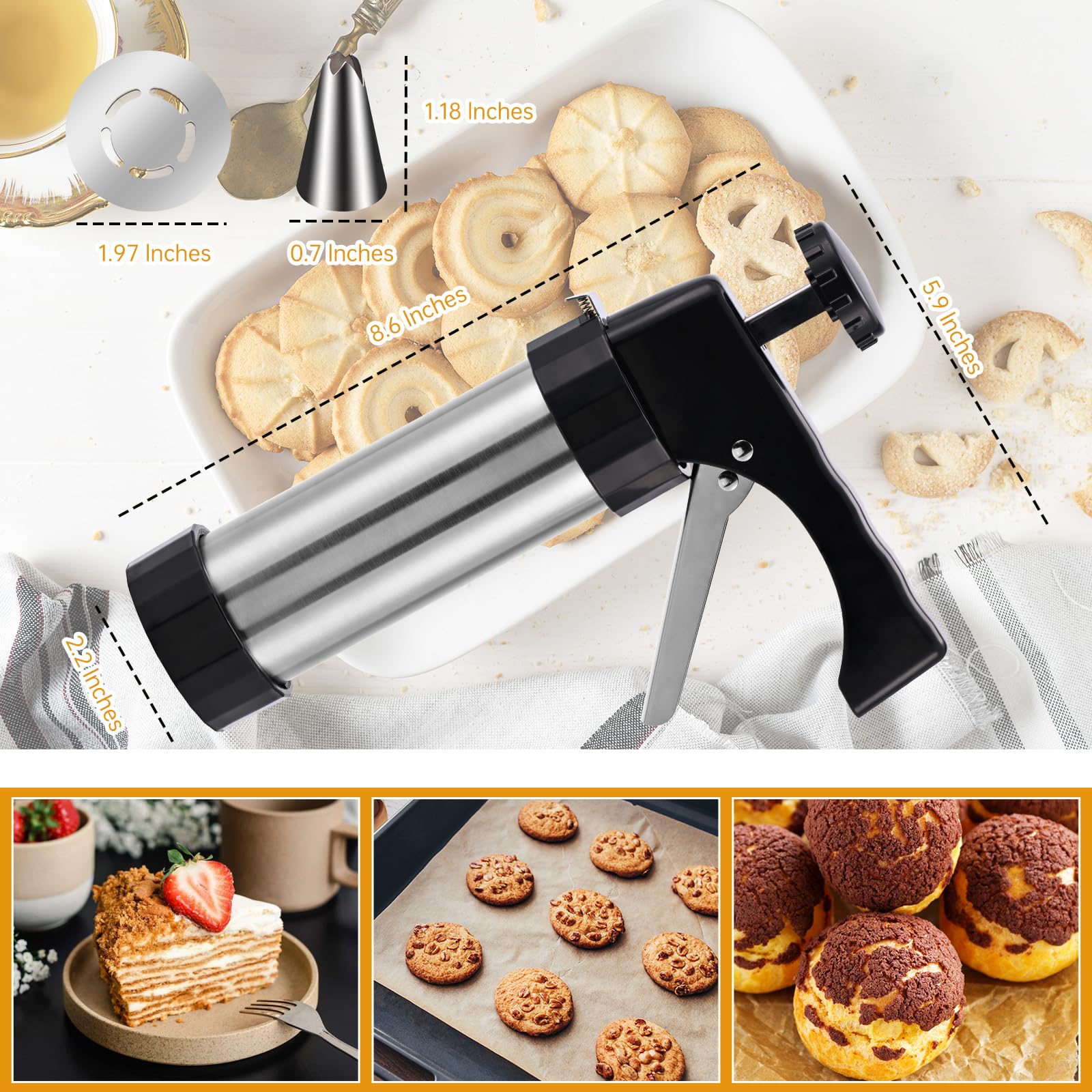 FEAYEA full cookie press kit ready for DIY Christmas cookies