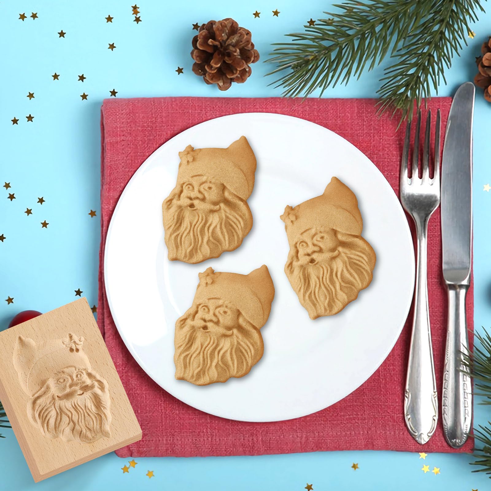 FEBSNOW Non-stick demold cookie mold eases releasing baked shapes.