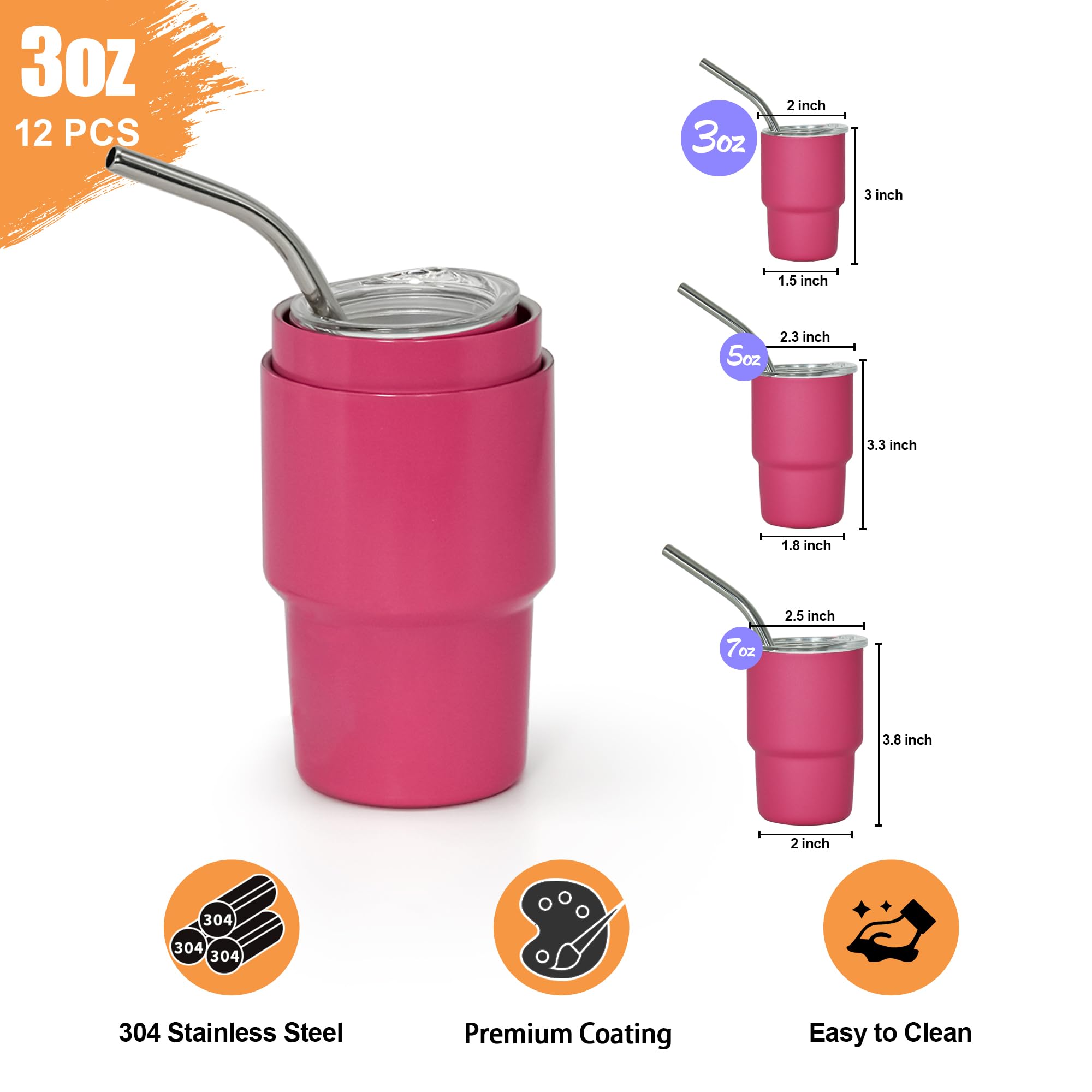 FECBK 12 bendy straws included for easy sipping at gatherings.