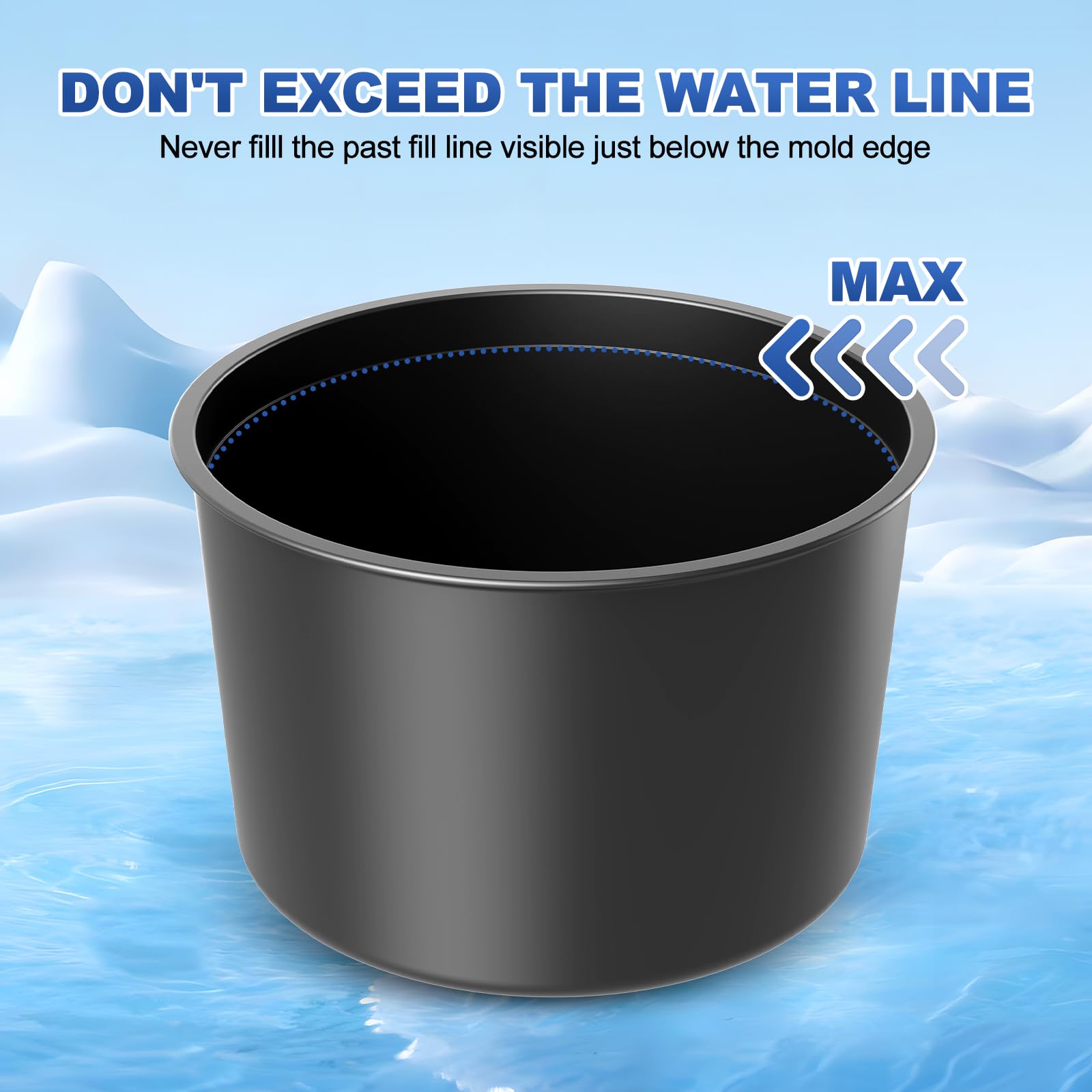 Fedowal 8pc ice mold set freezes water, juice, or dairy for ready-to-serve ice