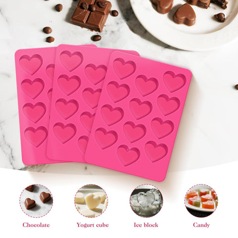 Feehope heart mold multi-use: perfect for cookies, candles, and resin crafts.