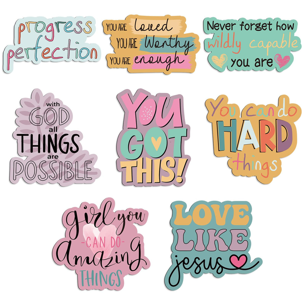 Feekoon 8 Pcs locker magnets with inspirational quotes on a classroom locker.