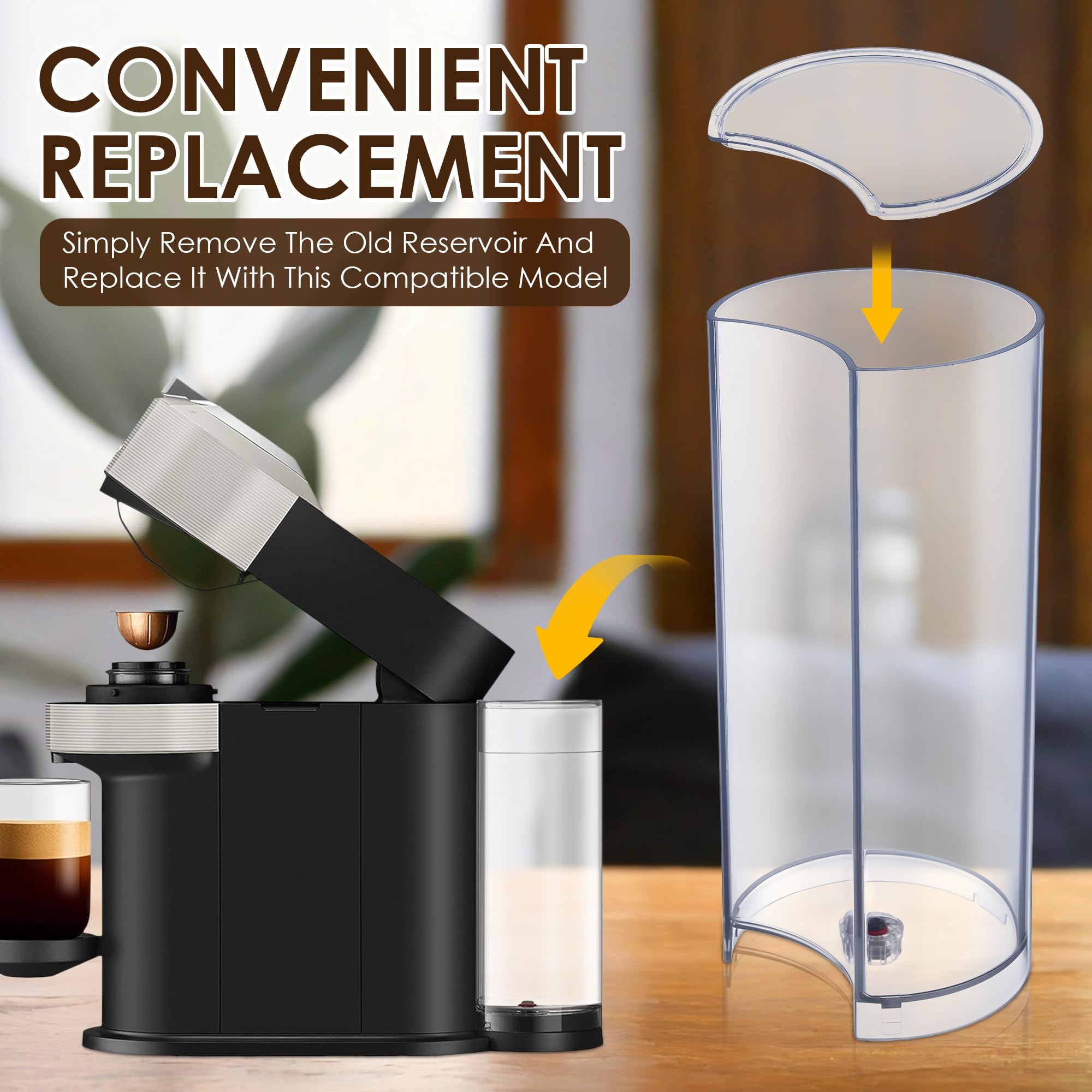 Feekoon lid for Krups XN9105 tank, compact protection and seal