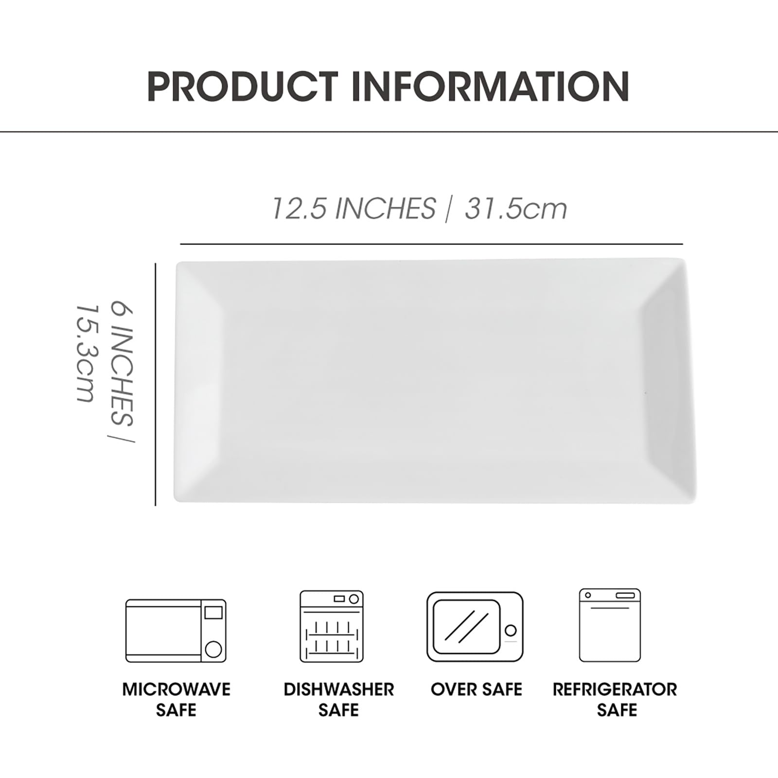 Feenmai stackable white ceramic plates save space when storing.