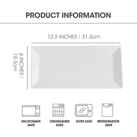 Feenmai stackable white ceramic plates save space when storing.