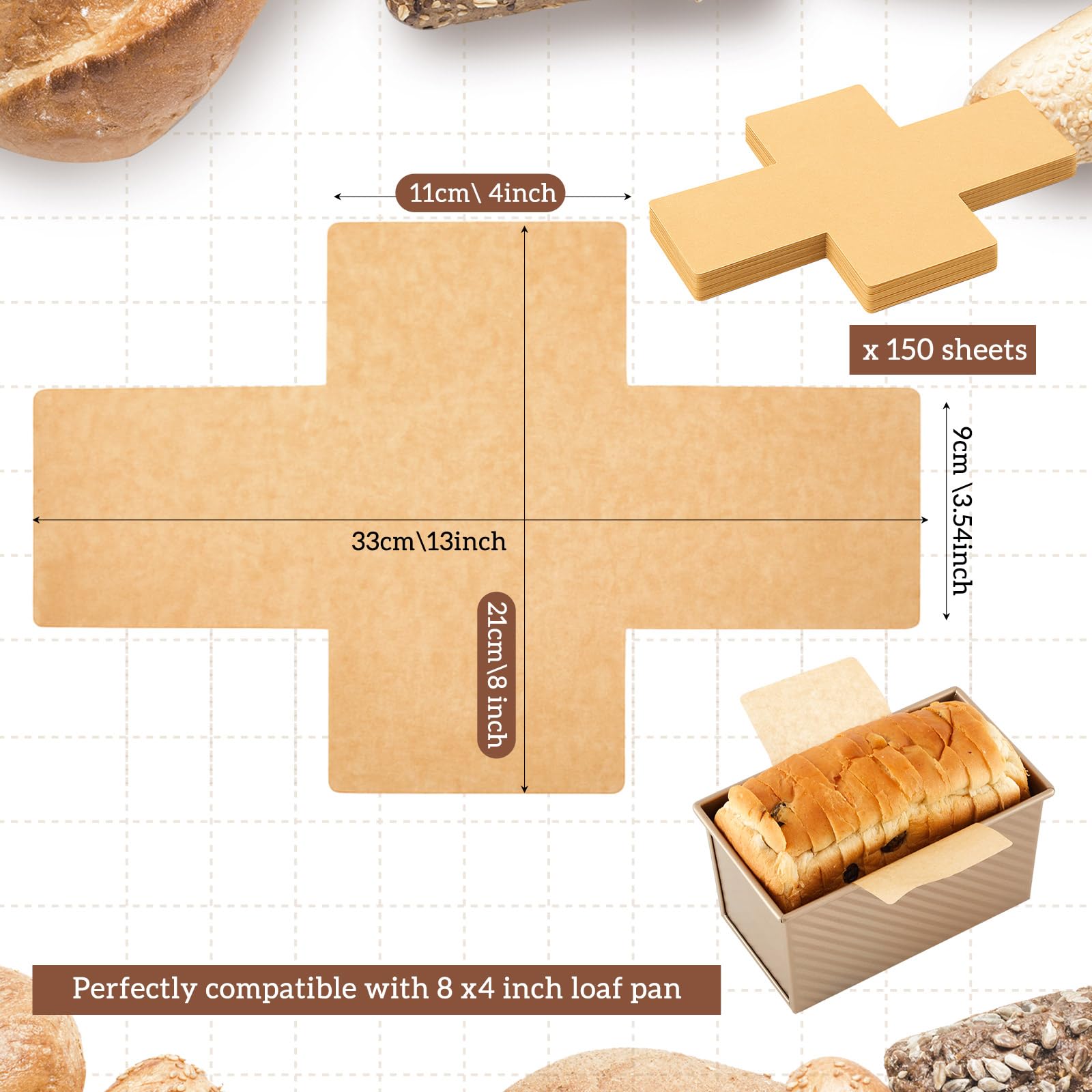 Feifeiya non-stick baking paper with 150-count pack prevents sticking