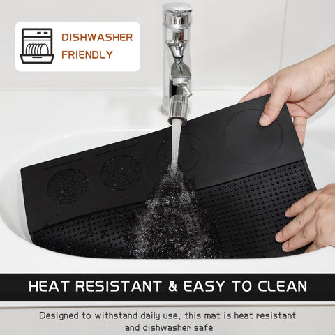 FEILAIR countertop protection mat reduces dust and hair adhesion for a cleaner bar.