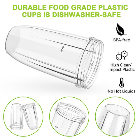 Feilifan two-pack includes two cups for back-up blending sessions