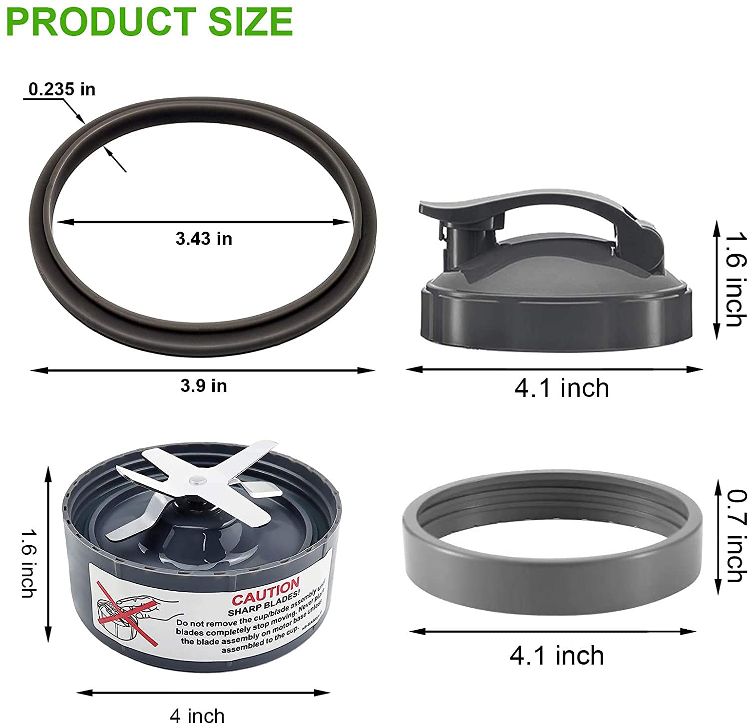 Feilifan NutriBullet 24 oz cup with lip ring for stable processing and tall blends.
