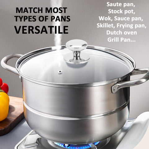 Feipone glass lid 10.25-inch with vented design monitors steam safely