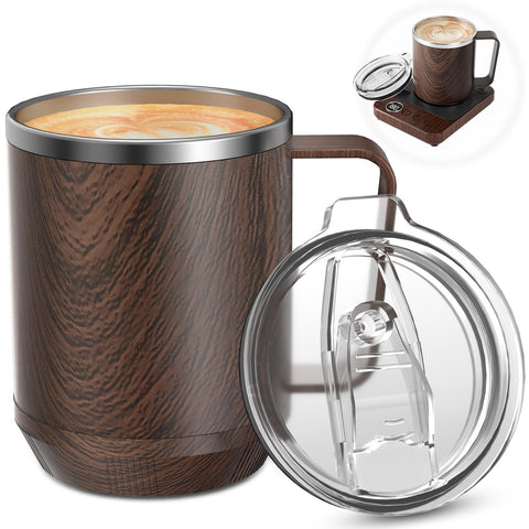Felibeaco 16oz heated mug with flat bottom ready for direct warmer contact
