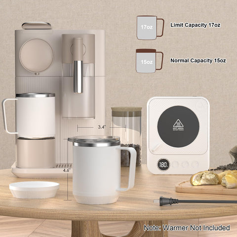 Felibeaco 16oz heated mug suits home or office desks for daily beverages.