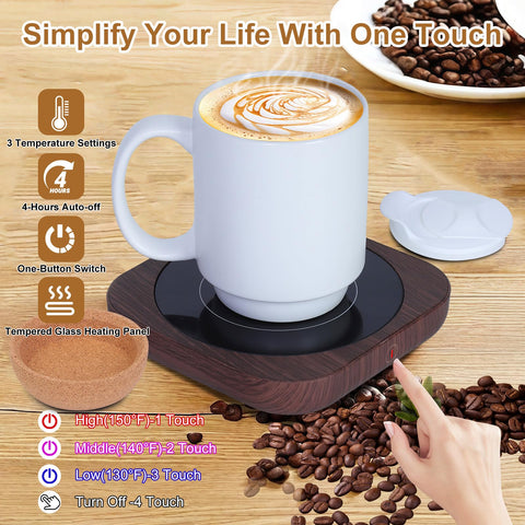 Felibeaco coffee mug warmer heat plate designed for steady warmth during long work sessions