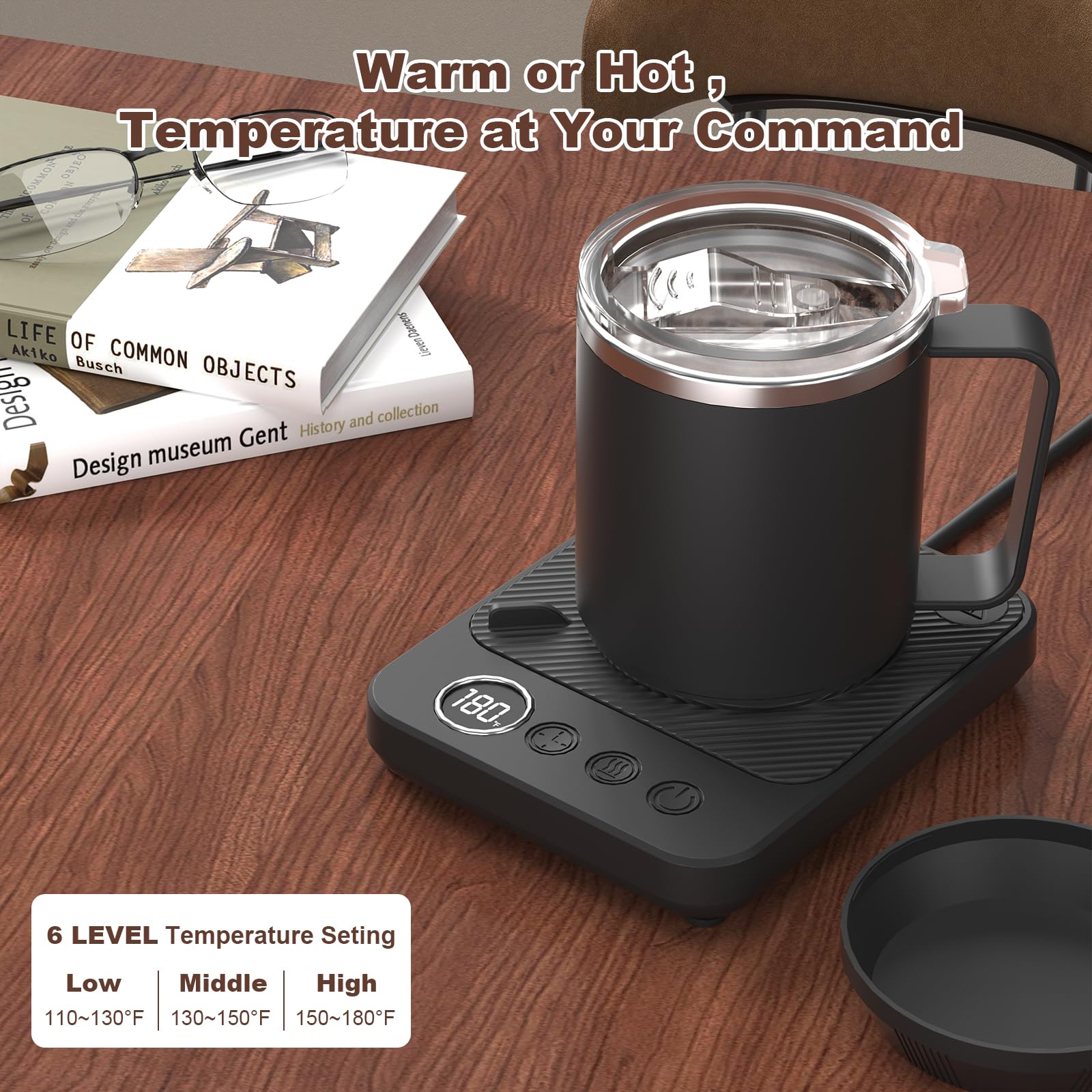 Felibeaco desk heater provides consistent warmth at work.