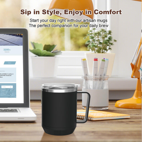 Thick insulating outer layer protects hands while sipping