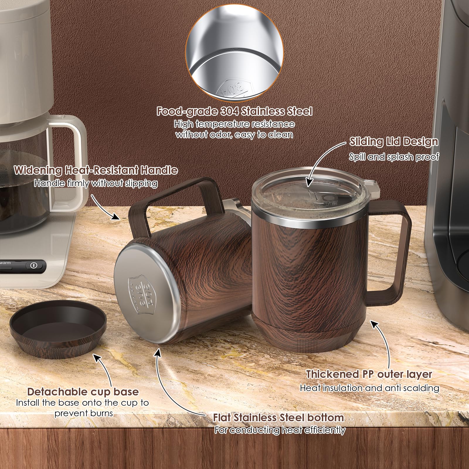Felibeaco leak-proof slide lid keeps drinks secure on the go
