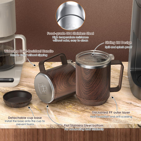 Felibeaco leak-proof slide lid keeps drinks secure on the go